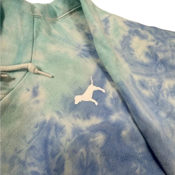 Victoria Secret PINK Blue Tie  Dye Oversized Hoodie Size Small - Picture 6 of 8